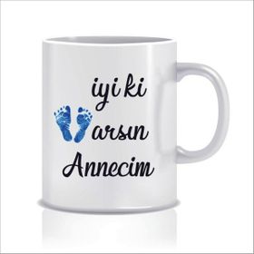 Hediyenza İyi Ki Varsın Annecim Tasarım Kupa Bardak