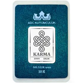 Hediyeye Özel 10 Gr Karma Temalı 999 Ayar Gümüş İle Üretilmiş Gümüş Külçe