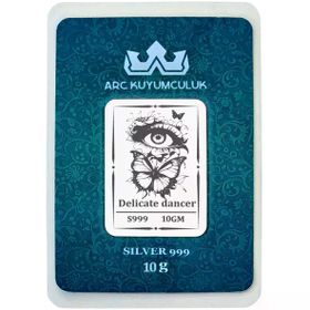 Hediyeye Özel 10 Gr Kelebek Tema 999 Ayar Gümüş İle Üretilmiş Gümüş Külçe