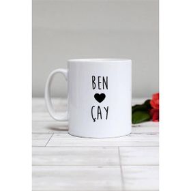 Hedizu Ben Kalp Çay Beyaz Kupa
