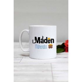 Hedizu Beyaz Maden Mühendisi Hediye Kupa Bardak