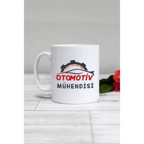 Hedizu Beyaz Otomotiv Mühendisi Hediye Kupa Bardak