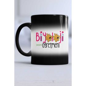 Hedizu Biyoloji Öğretmeni Hediye Siyah Kupa Bardak
