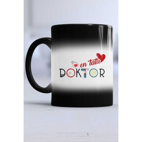 Hedizu En Tatlı Doktor Siyah Kupa Bardak