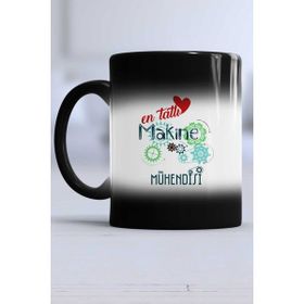 Hedizu En Tatlı Makine Mühendisi Hediye Kupa Siyah Bardak