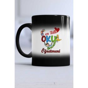 Hedizu En Tatlı Okul Öncesi Öğretmeni Siyah Kupa