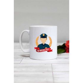 Hedizu Erkek Polise Hediye Beyaz Kupa