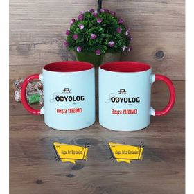 Hedizu Kişiye Özel Odyolog Kırmızı Kupa Bardak