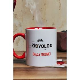 Hedizu Kişiye Özel Odyolog Kırmızı Kupa Bardak
