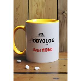Hedizu Kişiye Özel Odyolog Sarı Kupa Bardak