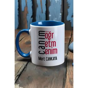 Hedizu Öğretmenler Günü Hediyesi Mavi Kupa Bardak
