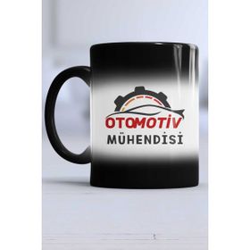 Hedizu Otomotiv Mühendisi Hediye Siyah Kupa Bardak