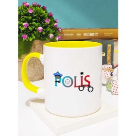 Hedizu Polis Tasarımlı Polisler Günü Hediyesi Sarı Kupa