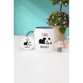 Hedizu Sevimli Panda Lacivert Kupa Bardak