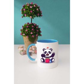 Hedizu Sevimli Panda Mavi Kupa Bardak
