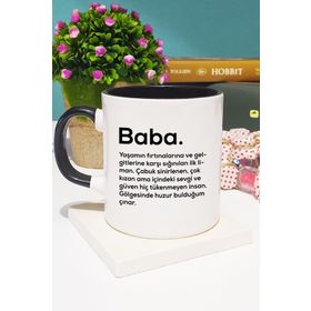 Hedizu Siyah Babaya Hediye Baba Kupa Bardak