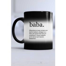 Hedizu Siyah Babaya Hediye Baba Kupa Bardak