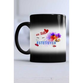 Hedizu Siyah En Tatlı Estetisyen Kupa Bardak