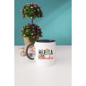 Hedizu Siyah Harita Mühendisi Hediye Kupa Bardak