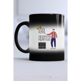 Hedizu Siyah Kral Adamsın Baba Babaya Hediye Kupa Bardak