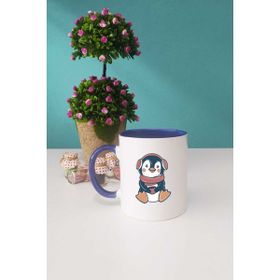 Hedizu Tatlı Penguen Lacivert Kupa