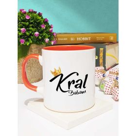 Hedizu Turuncu Kral Babam Babalar Günü Hediyesi Kupa Bardak