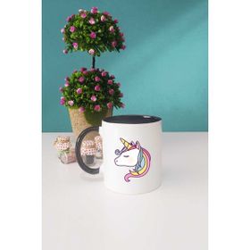 Hedizu Unicorn Hediye Siyah Kupa Bardak