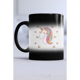 Hedizu Unicorn Hediye Siyah Kupa Bardak