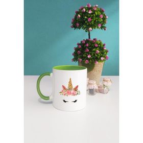 Hedizu Unicorn Yeşil Kupa Bardak