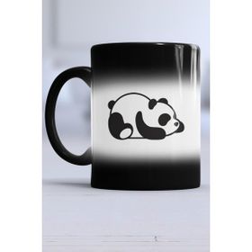 Hedizu Uykucu Panda Siyah Kupa Bardak