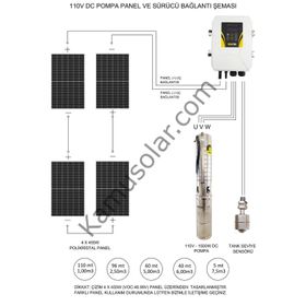 Hegel 110 V 13.5 A V1 DC Solar Dalgıç Pompa