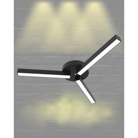 Hegza Lighting Admira Plafonyer Siyah 3000K Sarı Işık Modern Led Avize