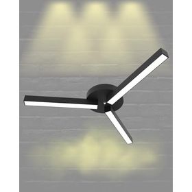 Hegza Lighting Admira Plafonyer Siyah 3000K Sarı Işık Modern Led Avize