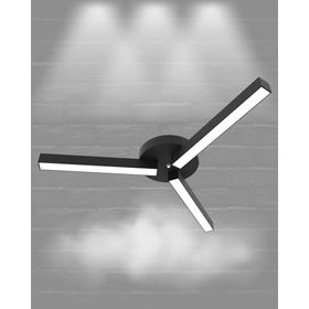 Hegza Lighting Admira Plafonyer Siyah 6500K Beyaz Işık Modern Led Avize