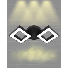 Hegza Lighting Alato Plafonyer Siyah 3000K Sarı Işık Modern Led Avize