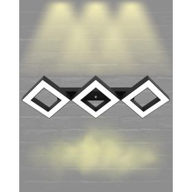 Hegza Lighting Amigo Plafonyer Siyah 3000K Sarı Işık Modern Led Avize