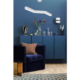 Hegza Lighting Beyaz Kasa Beyaz Işık Led Avize