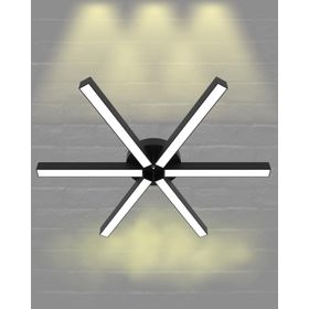Hegza Lighting Borde Plafonyer Siyah 3000K Sarı Işık Modern Led Avize