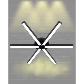 Hegza Lighting Borde Plafonyer Siyah 3000K Sarı Işık Modern Led Avize