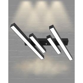 Hegza Lighting Grada Plafonyer Siyah 4000K Doğal Beyaz Modern Led Avize