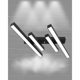 Hegza Lighting Grada Plafonyer Siyah 6500K Beyaz Işık Modern Led Avize