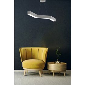 Hegza Lighting Gri Kasa Beyaz Işık Led Avize