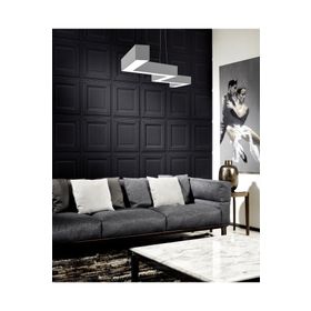 Hegza Lighting Gri Kasa Beyaz Işık Led Avize