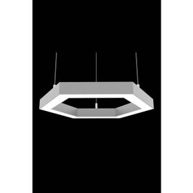 Hegza Lighting Gri Kasa Beyaz Işık Led Avize