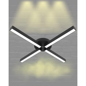 Hegza Lighting Molino Plafonyer Siyah 3000K Sarı Işık Modern Led Avize