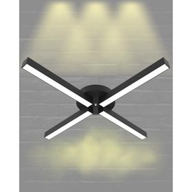 Hegza Lighting Molino Plafonyer Siyah 3000K Sarı Işık Modern Led Avize