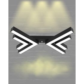 Hegza Lighting Osso Plafonyer Siyah 3000K Sarı Işık Modern Led Avize