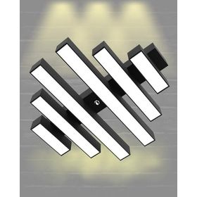 Hegza Lighting Parrilla Plafonyer Siyah 3000K Sarı Işık Modern Led Avize