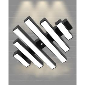 Hegza Lighting Parrilla Plafonyer Siyah 4000K Doğal Beyaz Modern Led Avize