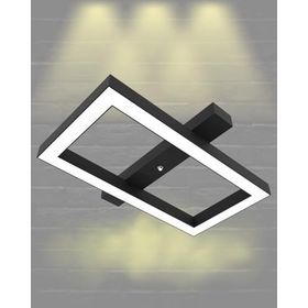 Hegza Lighting Piazza Plafonyer Siyah 3000K Sarı Işık Modern Led Avize